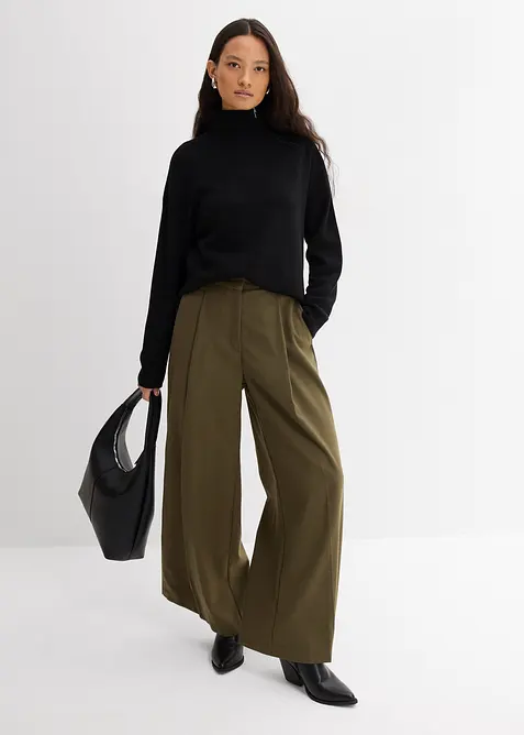 Pull en fine maille à col zippé, bonprix