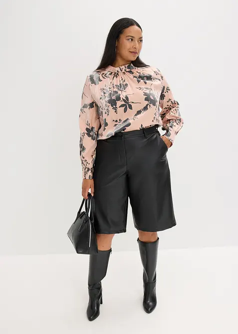 Blouse en satin de viscose mélangée, bonprix