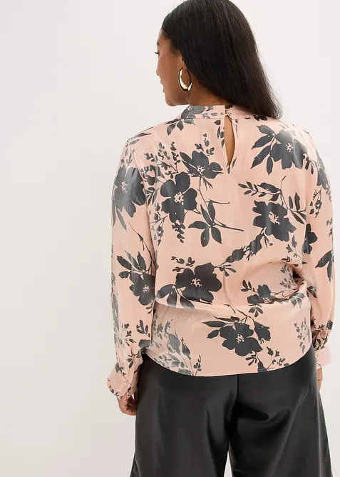 Blouse en satin de viscose mélangée, bonprix