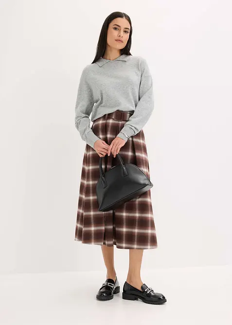 Pull en fine maille de viscose mélangée, bonprix