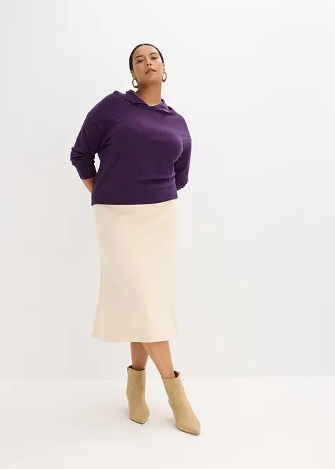 Pull en fine maille de viscose mélangée, bonprix