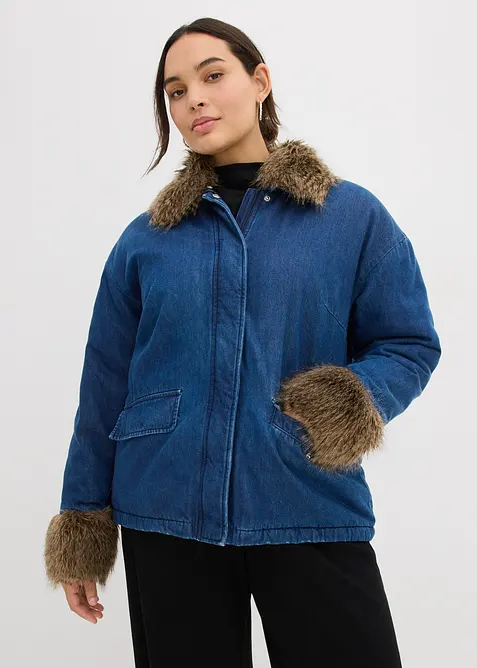Veste en jean légèrement rembourrée, bonprix