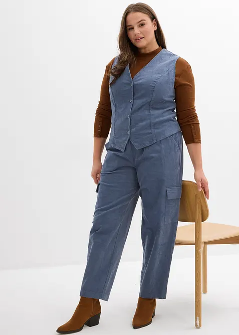 Gilet sans manches en velours côtelé, bonprix