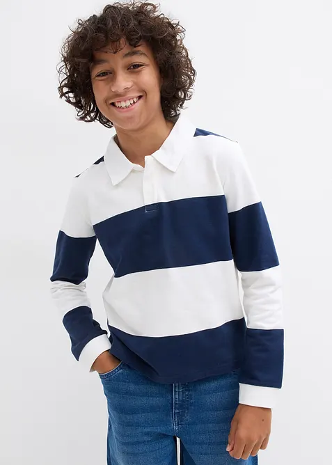 Sweat polo 100% coton, bonprix