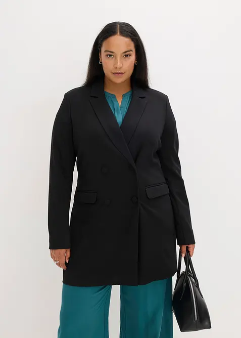 Blazer long en Punto di Roma, bonprix