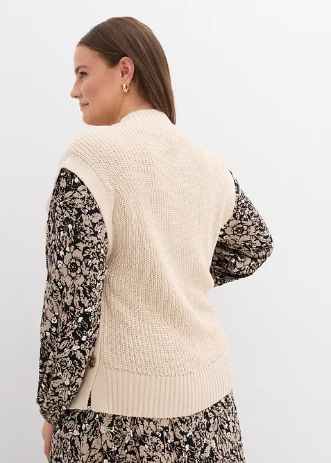 Pull sans manches en maille, bonprix