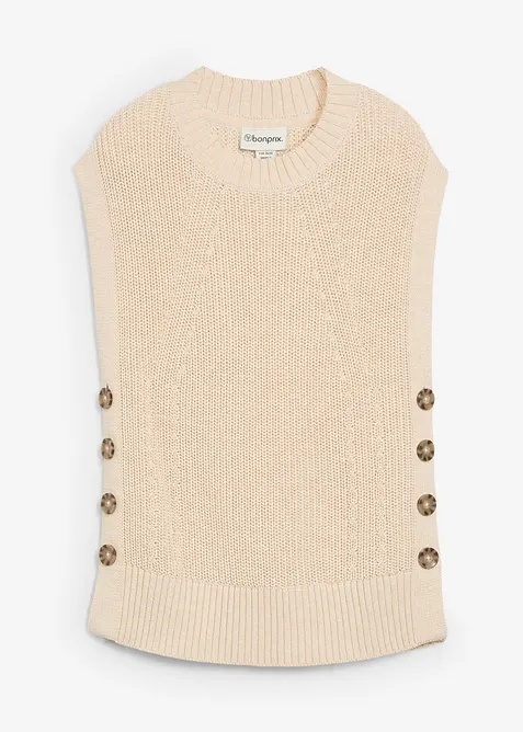 Pull sans manches en maille, bonprix