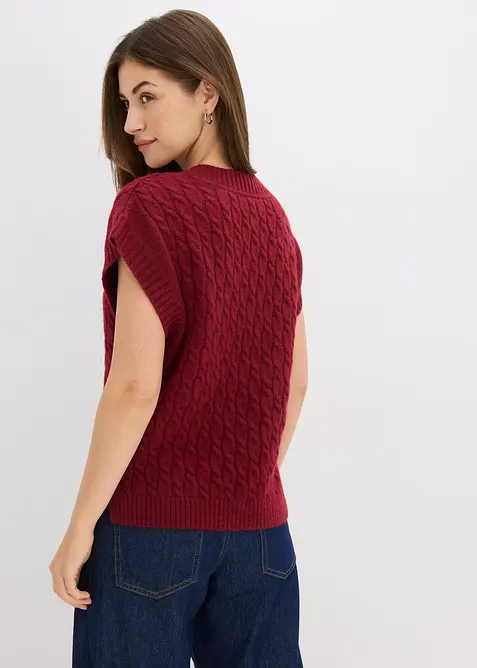 Pull sans manches à motif torsadé, bonprix