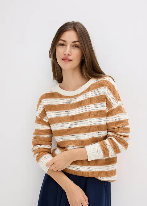 Pull oversize 100% coton, bonprix