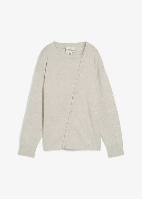 Pull en fine maille à boutons asymétriques, bonprix