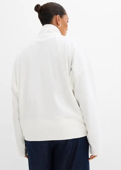 Sweat zippé en jersey milano confortable, bonprix