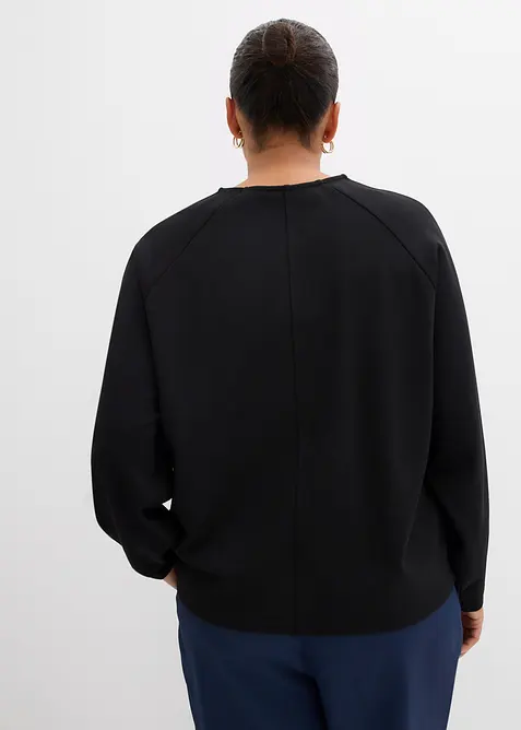 T-shirt manches longues en Punto di Roma confortable, bonprix