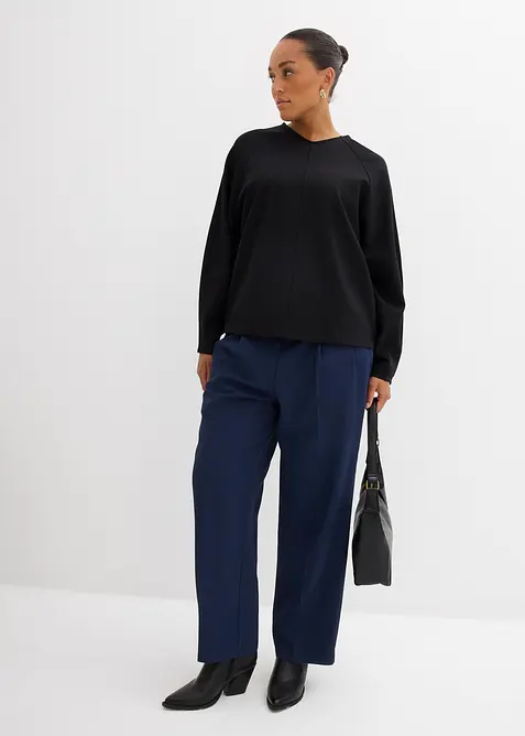 T-shirt manches longues en Punto di Roma confortable, bonprix