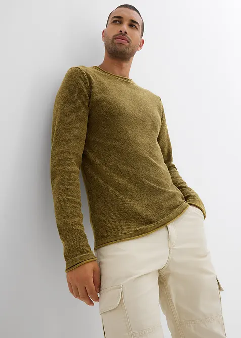 Pull aspect délavé, slim, bonprix