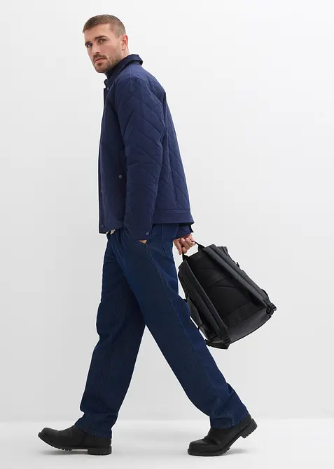 Veste matelassée avec col en velours côtelé, bonprix