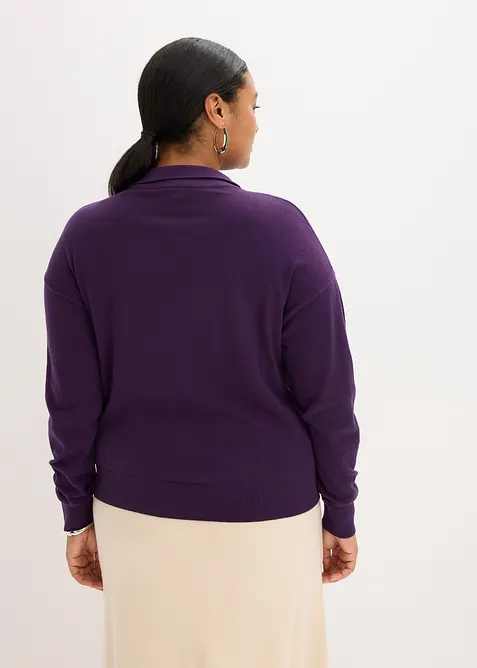 Pull en fine maille de viscose mélangée, bonprix