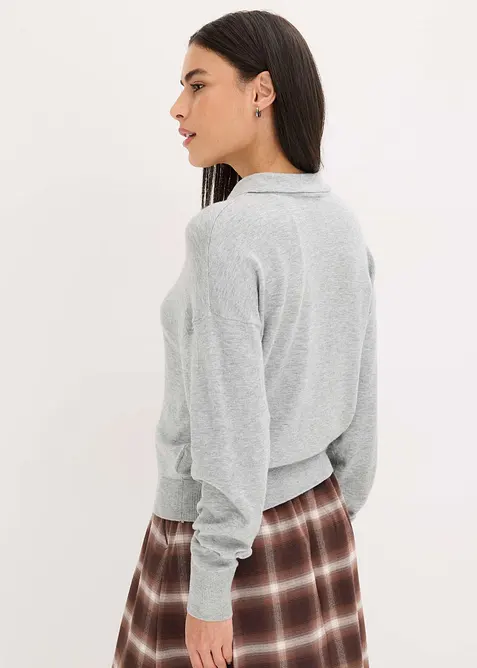 Pull en fine maille de viscose mélangée, bonprix