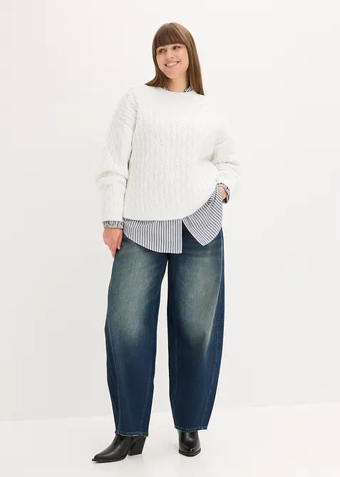 Pull à motif torsadé, bonprix