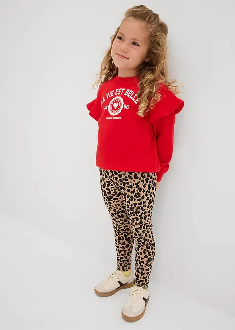 Lot de 2 leggings en coton extensible, bonprix