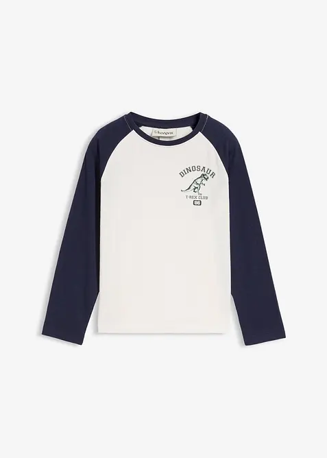 T-shirt manches longues raglan 100% coton, bonprix