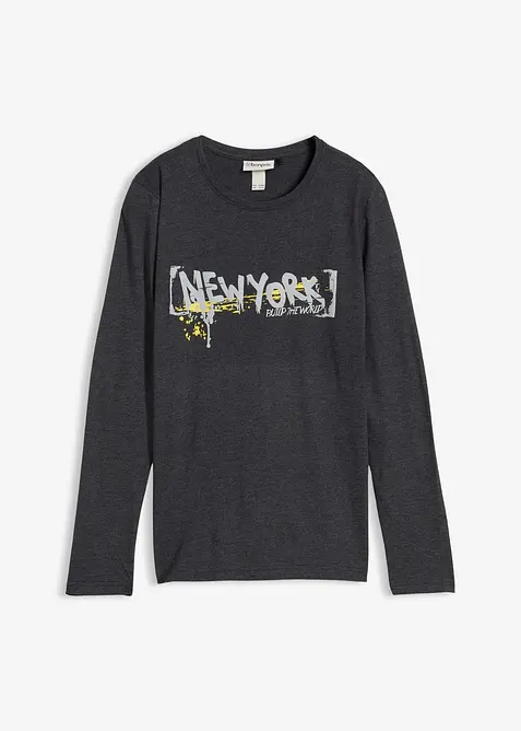 T-shirt manches longues à imprimé, bonprix