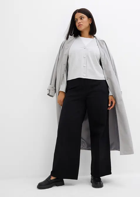 Pantalon à pinces en twill 100% coton, bonprix