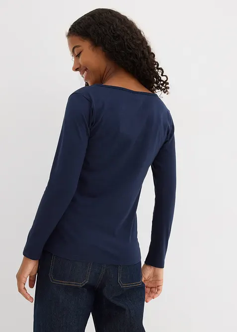 Lot de 2 T-shirts manches longues, bonprix