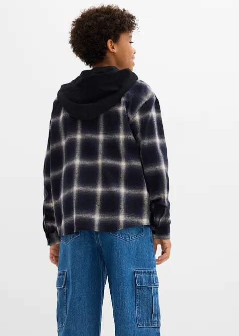 Chemise en flanelle à capuche, bonprix