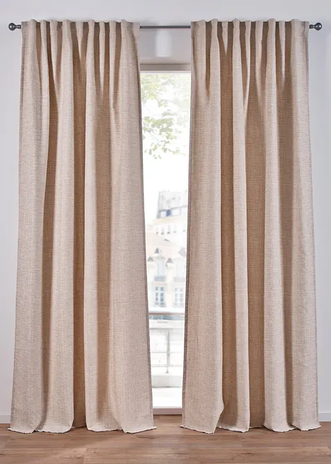 Rideau opaque à structure chinée (1 pce), bonprix