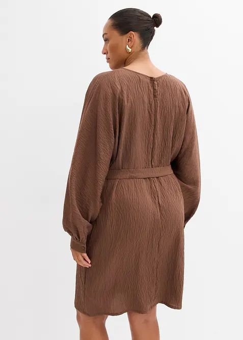 Robe courte et texturée en viscose extensible, bonprix