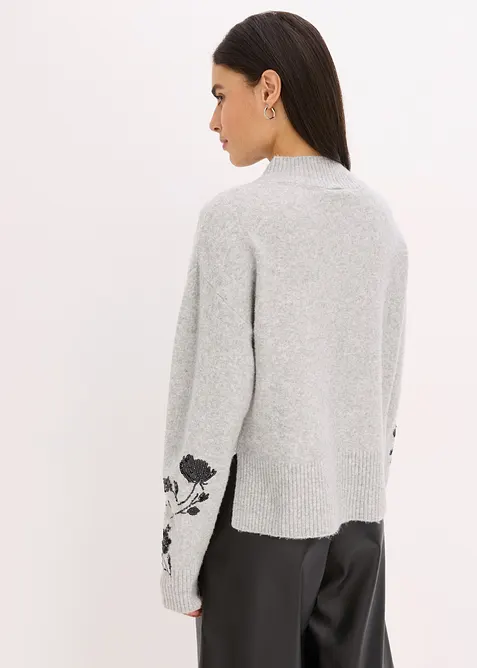 Pull brodé de sequins, bonprix