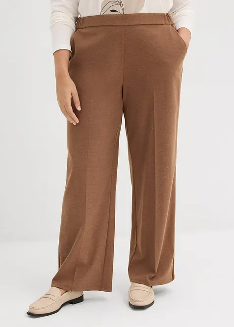 Pantalon large &agrave; pinces, bonprix