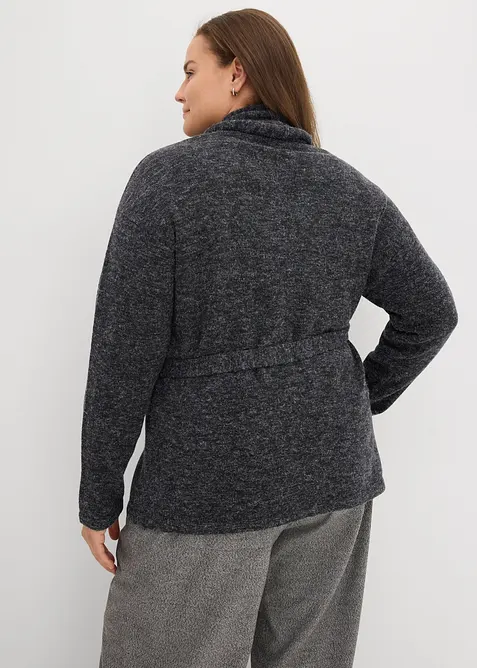 Gilet en maille poils duveteuse, bonprix