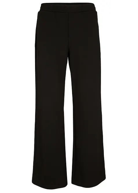 Pantalon large à taille élastiquée, viscose majoritaire, bonprix