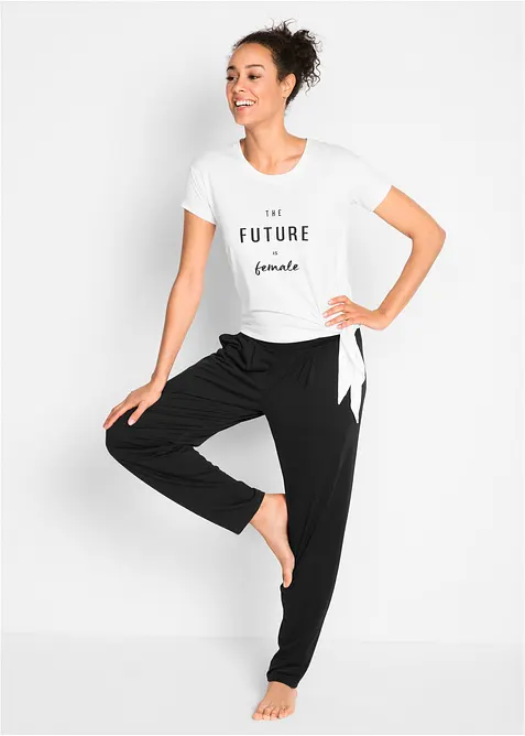 Sarouel en viscose mélangée, bonprix