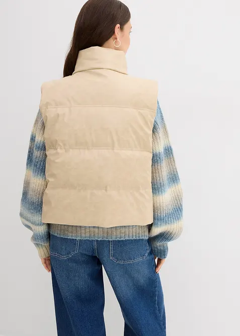Gilet sans manches enduit et matelassé, bonprix
