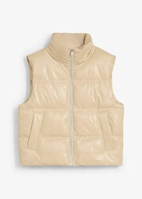 Gilet sans manches enduit et matelassé, bonprix