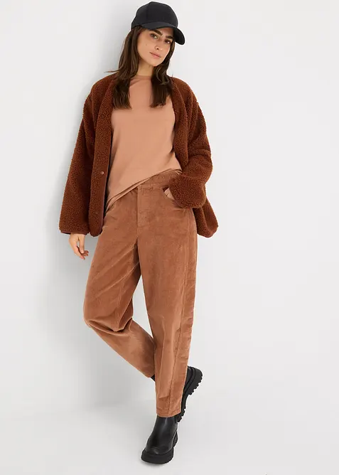 Lot de 2 T-shirts manches longues en coton extensible, bonprix