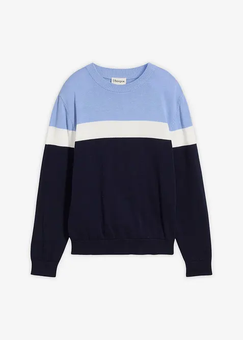 Pull en fine maille 100% coton, bonprix