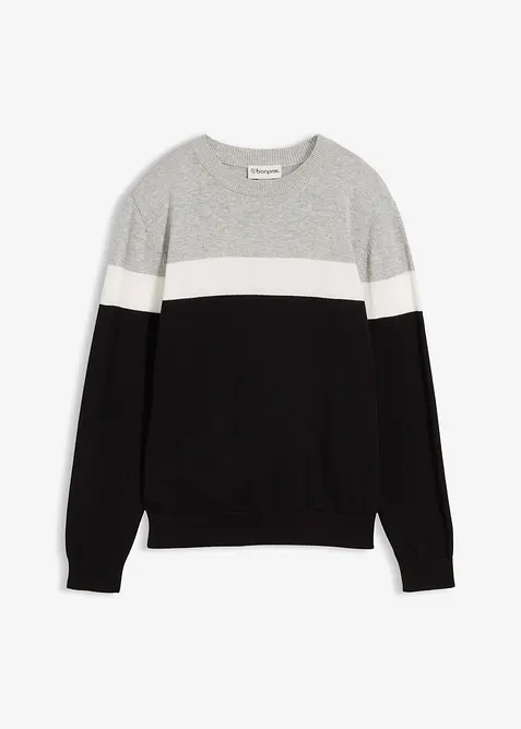 Pull en fine maille 100% coton, bonprix