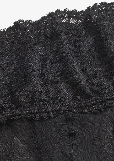 Collant voile avec ceinture en dentelle, 15 DEN, bonprix