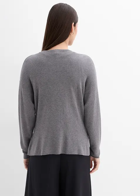 Gilet cintré en maille de viscose mélangée, bonprix