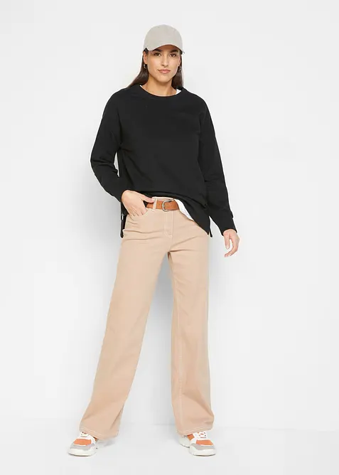 Sweat en coton mélangé, bonprix