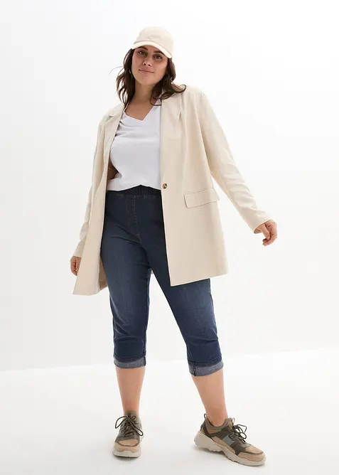Jean Slim, taille mi-haute, coton, bonprix