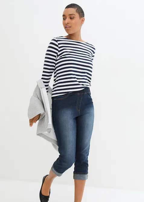 Jean Slim, taille mi-haute, coton, bonprix