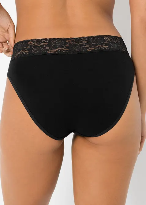 Lot de 5 slips à dentelle, bonprix