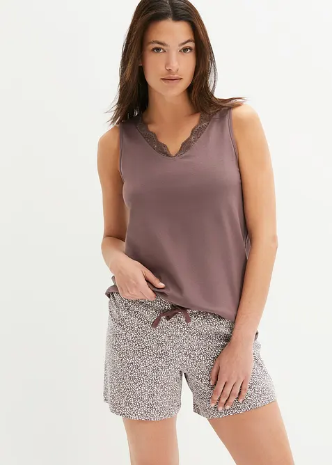 Pyjashort avec dentelle, bonprix
