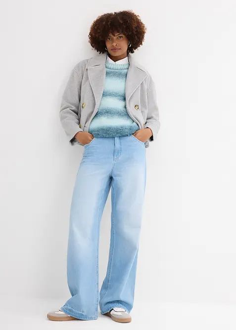 Pull doux en grosse maille contenant de la laine, bonprix