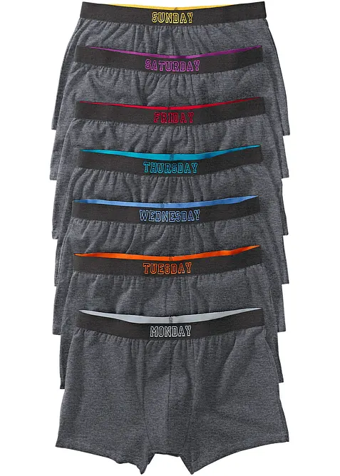 Lot de 7 boxers coton, bonprix
