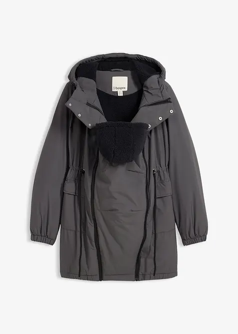 Parka de grossesse et de portage doubl&eacute;e sherpa, bonprix